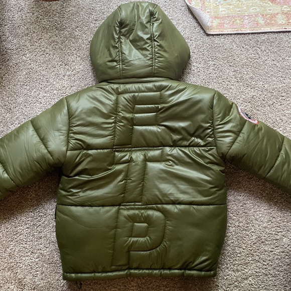 FTP LOGO WORLD DOMINATION QUILT PUFFER JACKET OLIVE - Picture 6 of 6